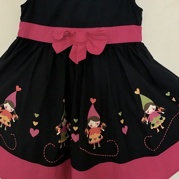 LadyBird Poofy Girl’s People Printed Dress SZ 6-7Y - Picture 2 of 8